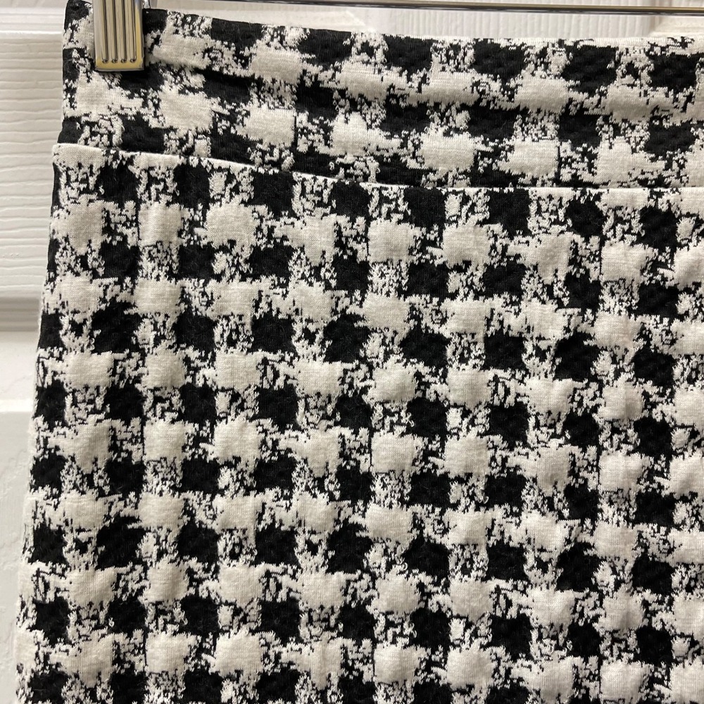 Arden B Women's Sz Small Textured Houndstooth Bodycon Midi Pull On Skirt